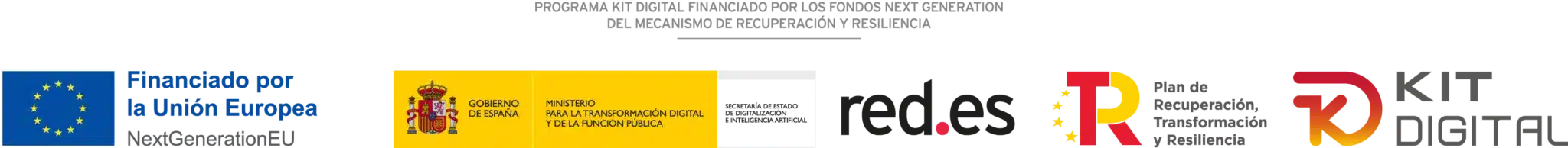 Logos de apoyo de la Unión Europea y España.